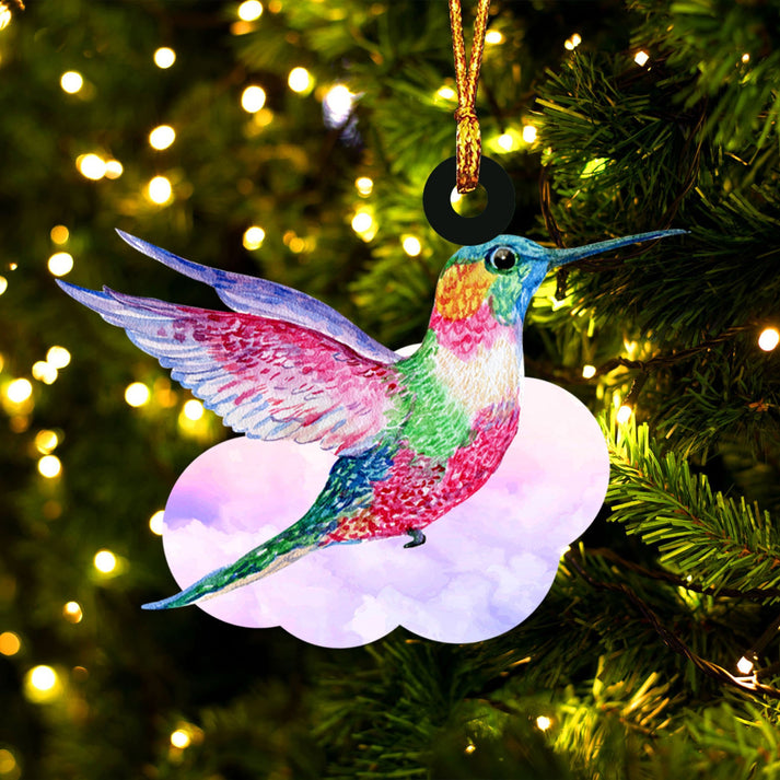 Hummingbirds And Wings Ornament - Gift For Bird Lover