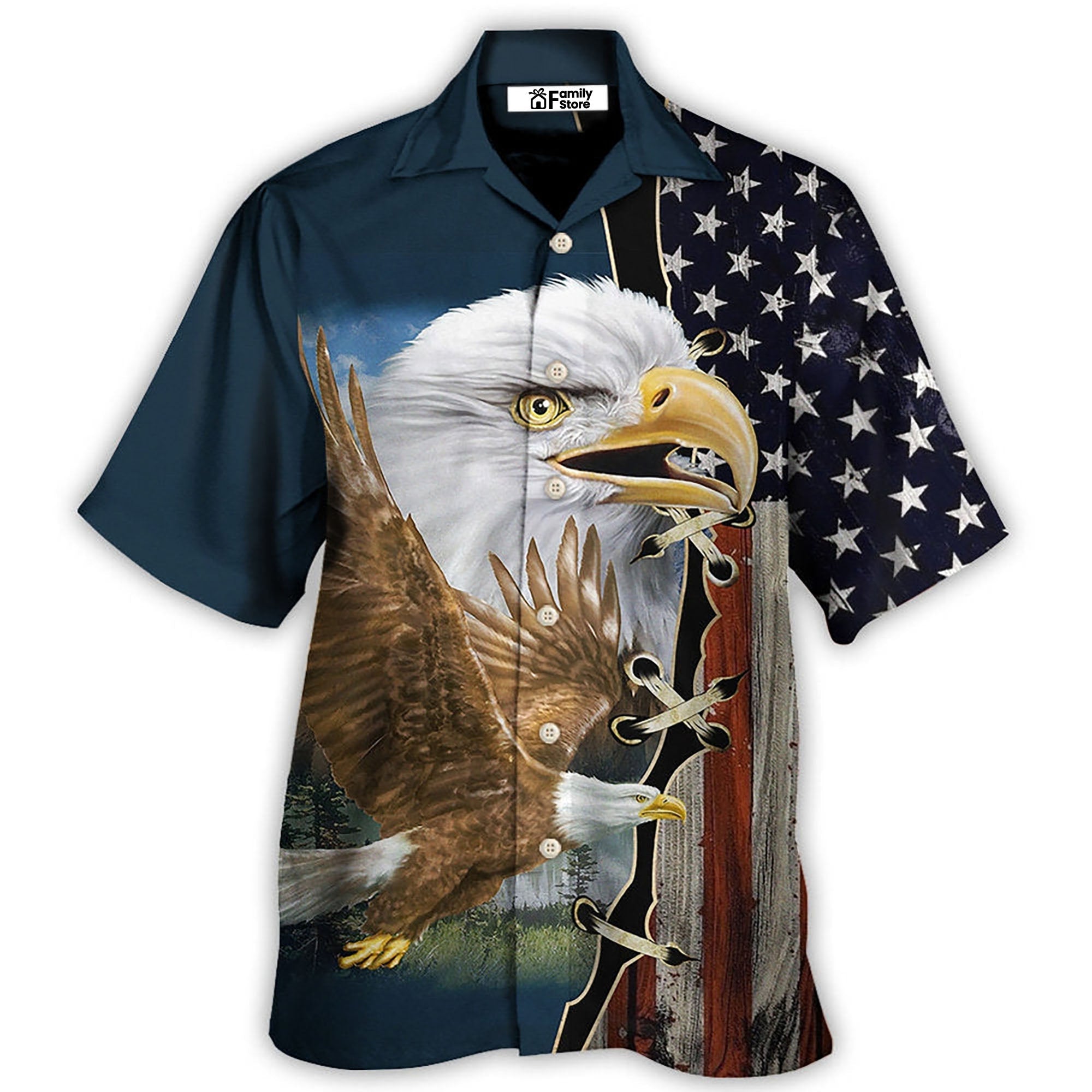 America Eagle Wildlife Faith -  Hawaiian Shirt