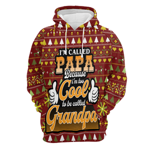 Papa Too Cool To Be Called Grandpa - Hoodie