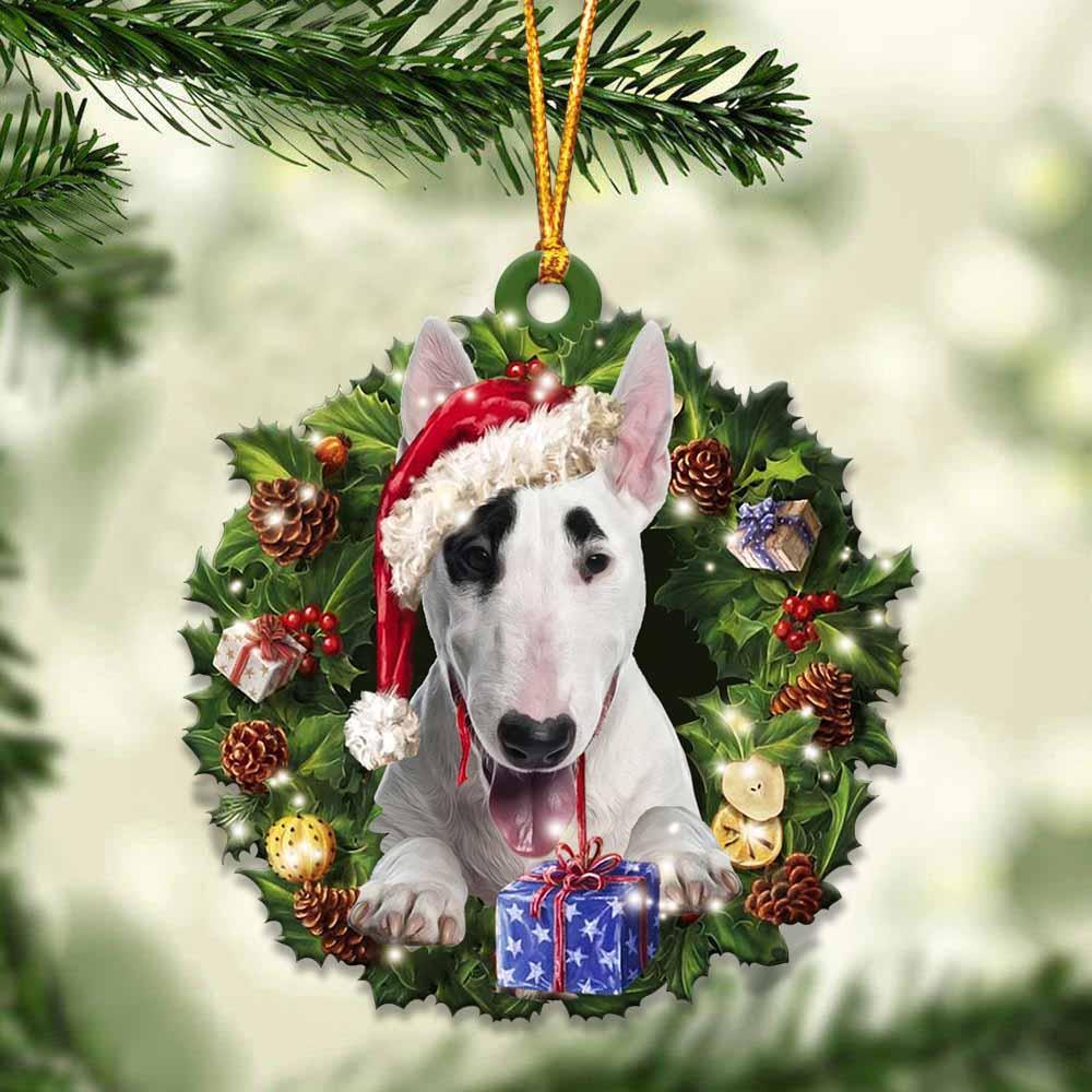 Bull Terrier And Christmas Ornament - Gift For Dog Lover