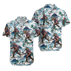 Bigfoot Tropical Aloha - Gift For Men And Women - Hawaiian Shirt