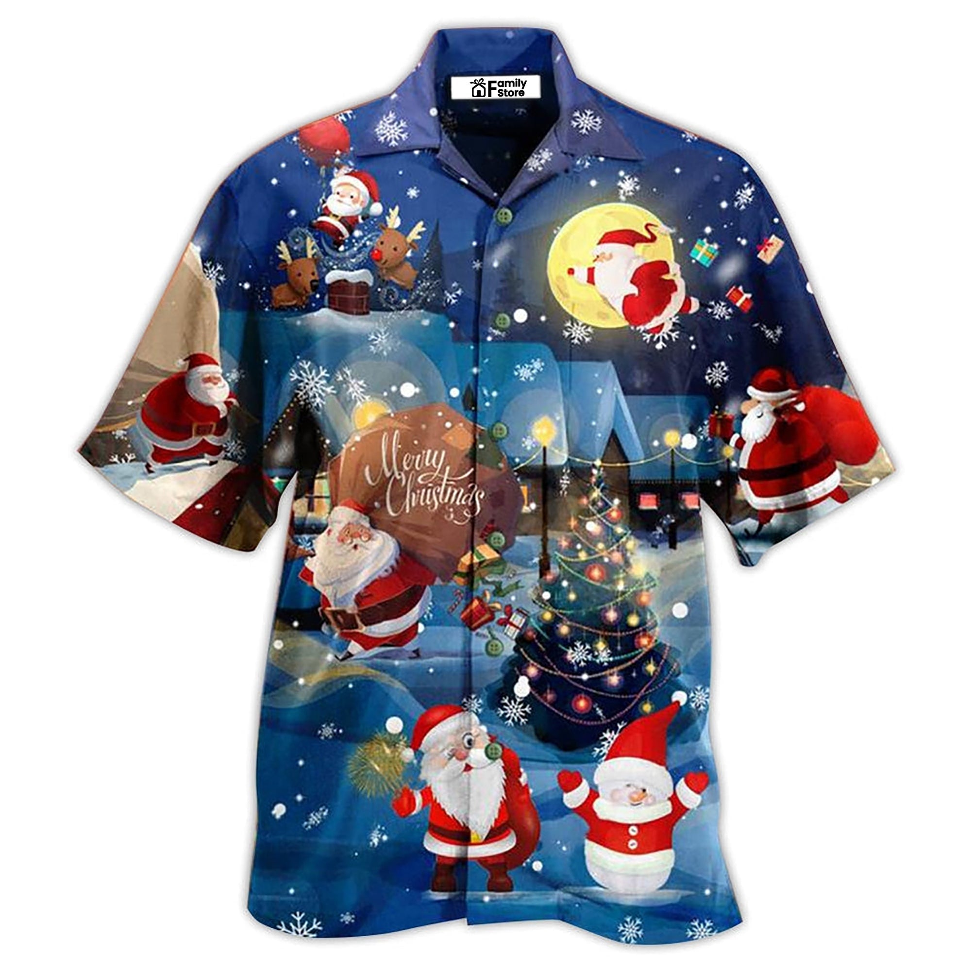 Christmas Love Santa And Gifts Lovely Night - Hawaiian Shirt