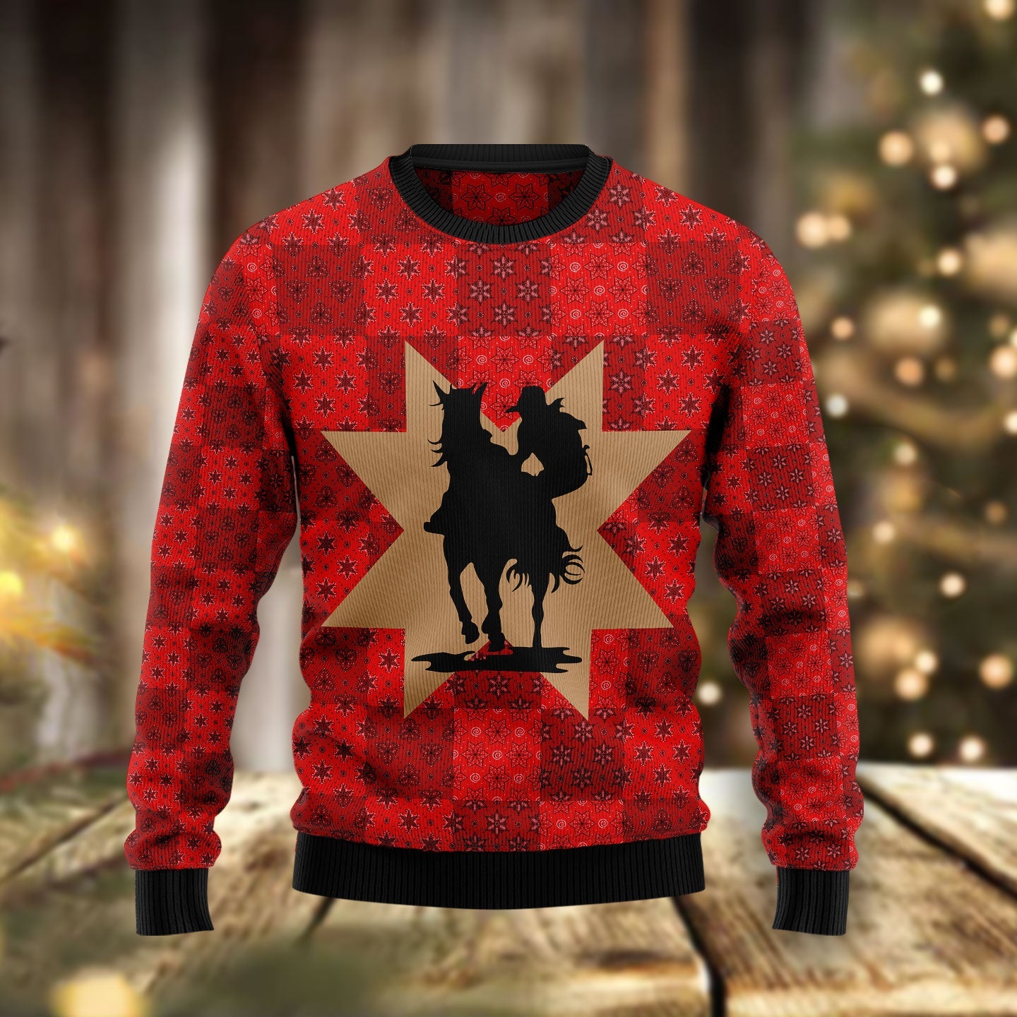 Amazing Cowgirl Red Funny Ugly Sweater