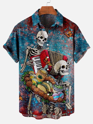 Skull Music Pattern And Tequila Wine - Hawaiian Shirt