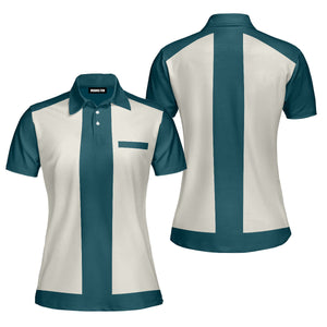 Retro 50s Rockabilly Style Casual Polo Shirt