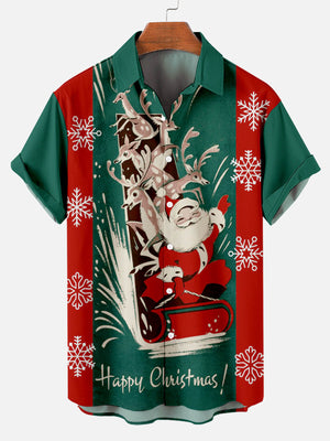 Happy Christmas Funny Santa - For Men And Women - Hawaiian Shirt