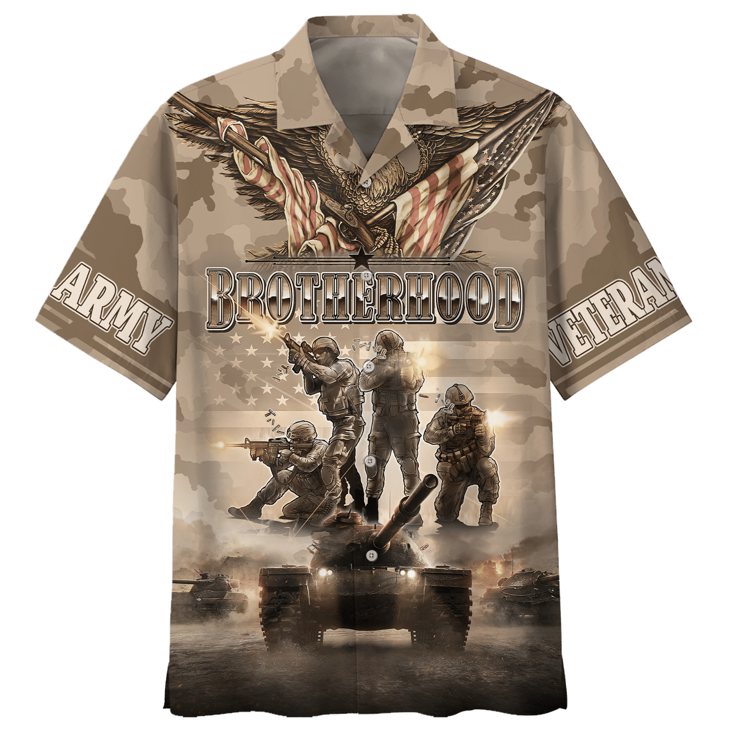 Army War And Brotherhood - Hawaiian Shirt