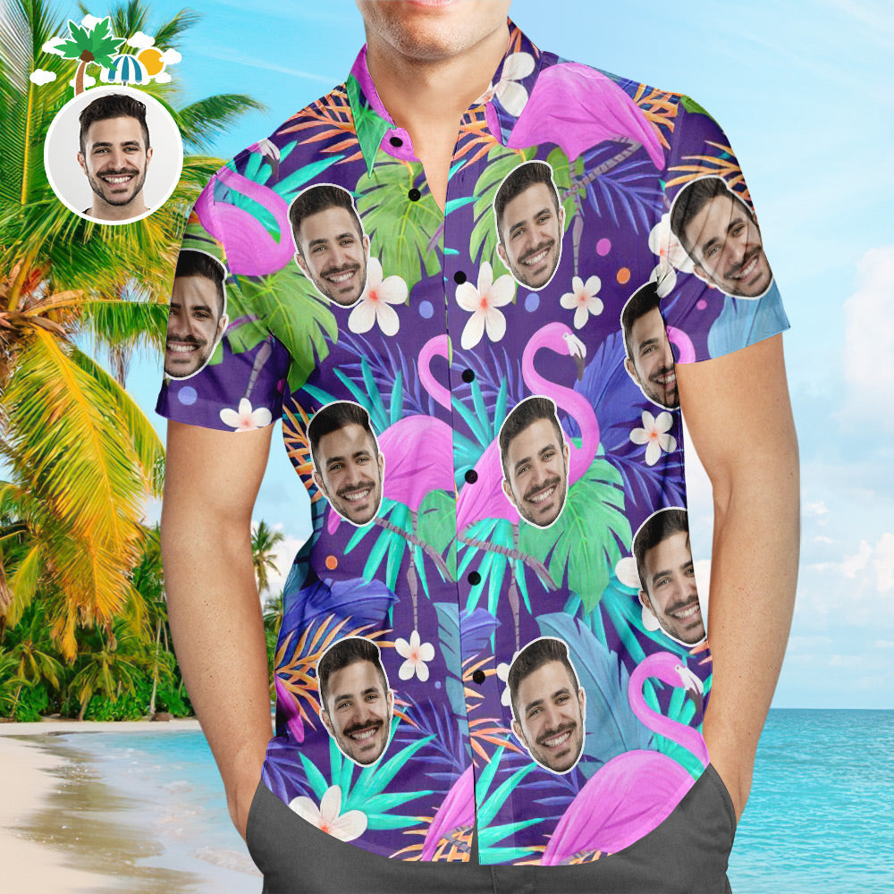 Custom Photo Flamingo Rum Club - For Men And Women - Personalized Hawaiian Shirt