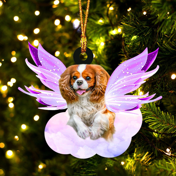 Cavalier King And Wings Ornament - Gift For Dog Lover