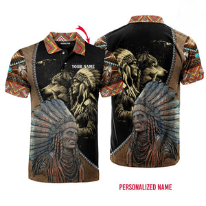 Personalized Native American - Men Polo Shirt