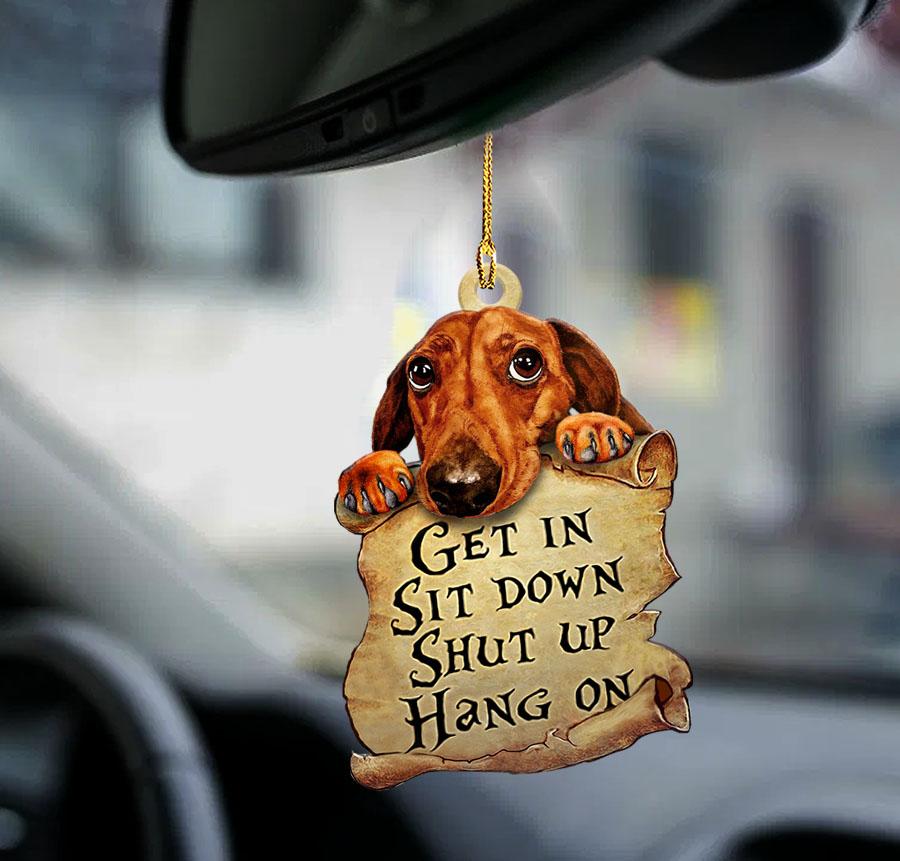 Dachshund Get In Two Sided Ornament - Gift For Dog Lover