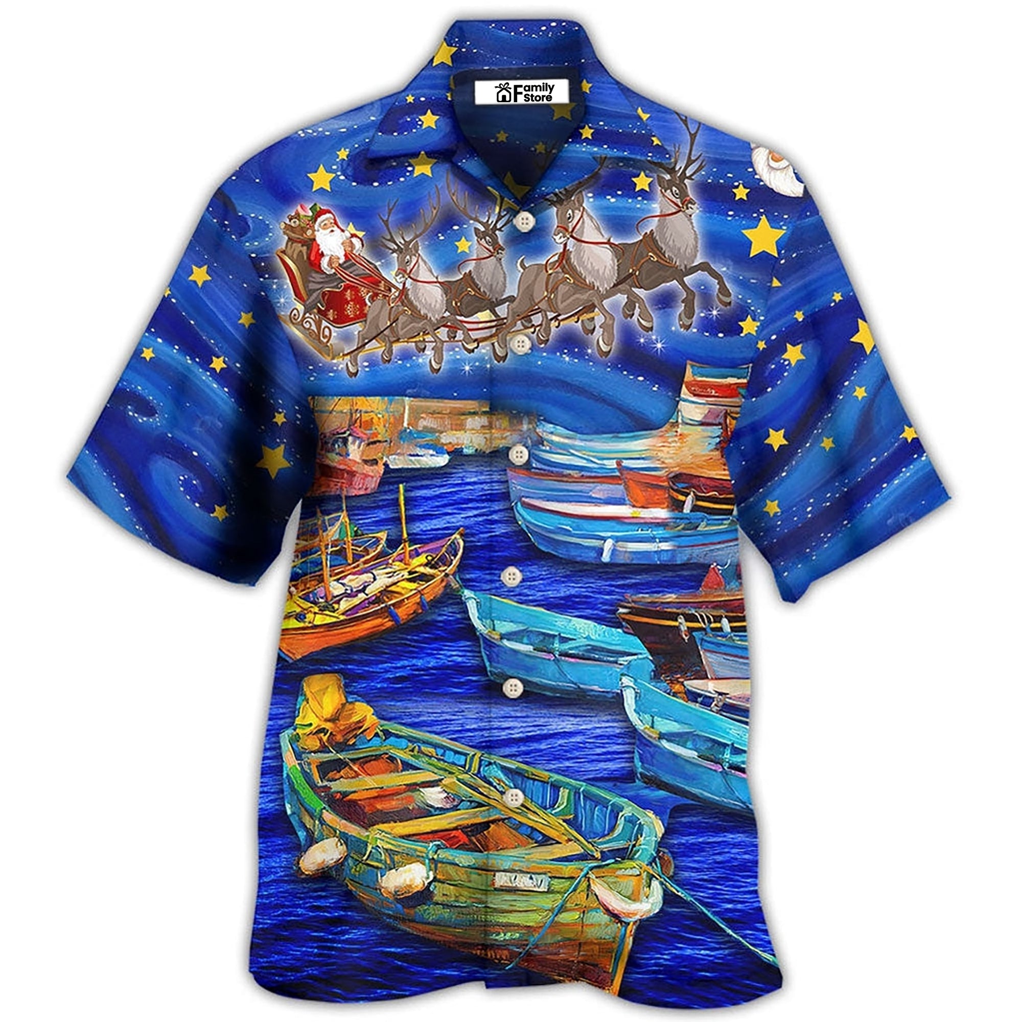 Christmas Santa Boat Dreamer - Hawaiian Shirt