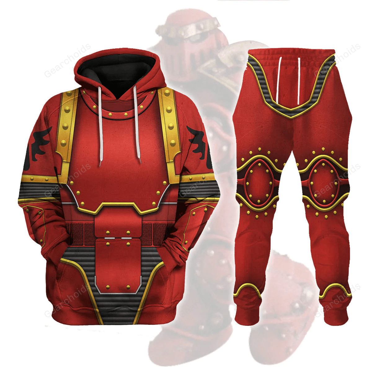 Warhammer Blood Angels In Mark III Power Armor - Fandom Hoodie Sweatshirt Sweatpants