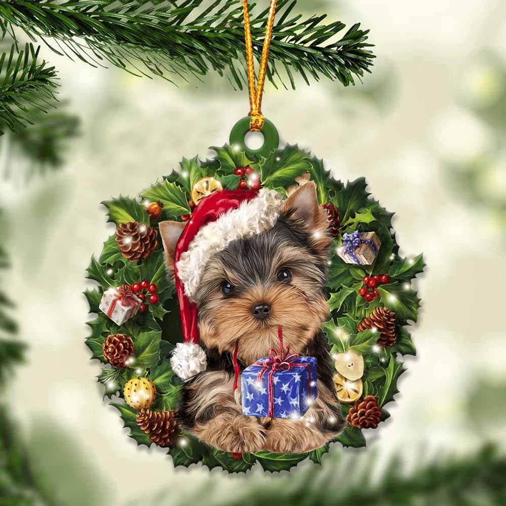 Yorkshire Terrier And Christmas Ornament - Gift For Dog Lover