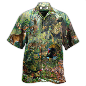 Hunting The Man The Myth The Hunting Legend Forest - Gift For Hunting Lovers - Hawaiian Shirt