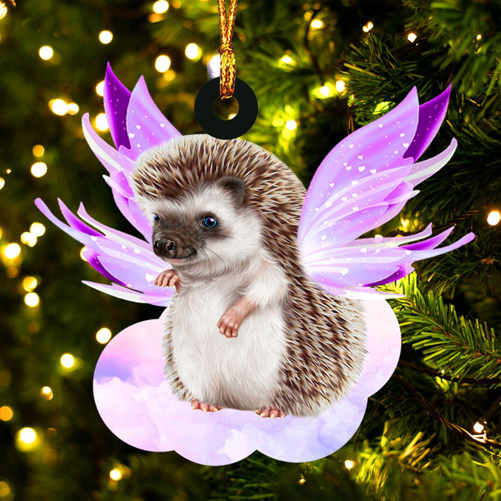 Hedgehog And Wings Ornament - Gift For Animal Lover