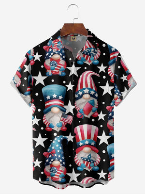 Christmas Independence Day Gnome - Hawaiian Shirt