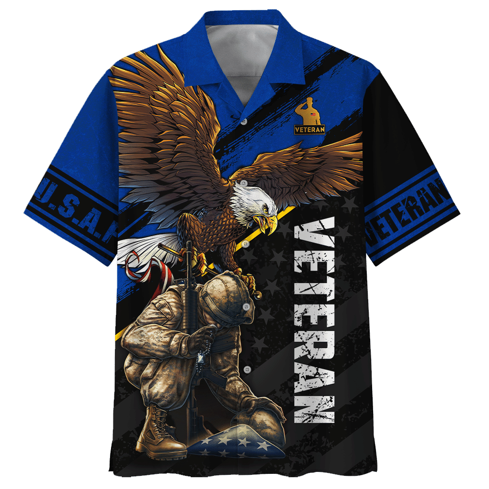 Air Force Eagle With Soldier - Hawaiian Shirt