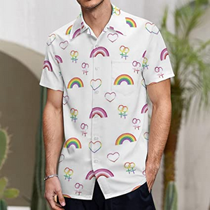 LGBT Pride Month Rainbow Print Summer - Hawaiian Shirt