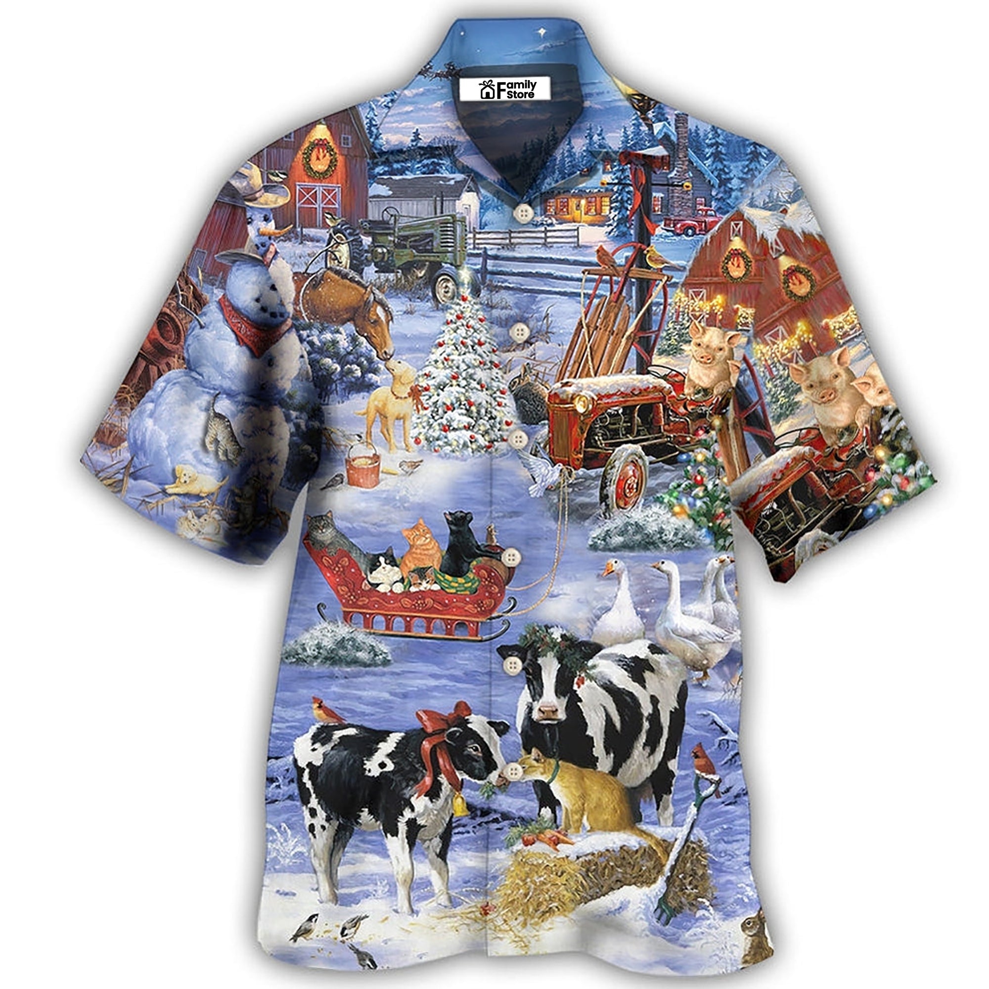 Christmas Love Farm - Gift For Men And Women - Hawaiian Shirt