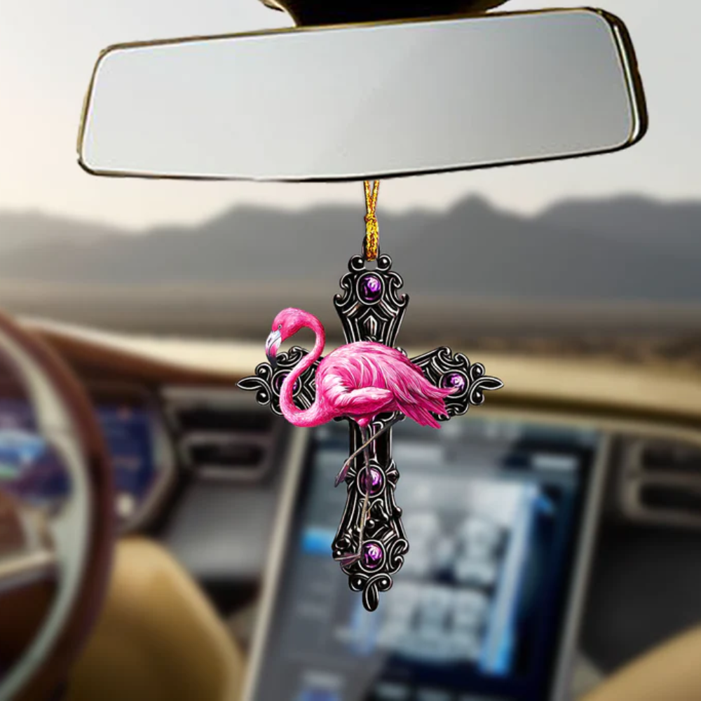 Flamingo Pray For God Ornament - Gift For Bird Lovers