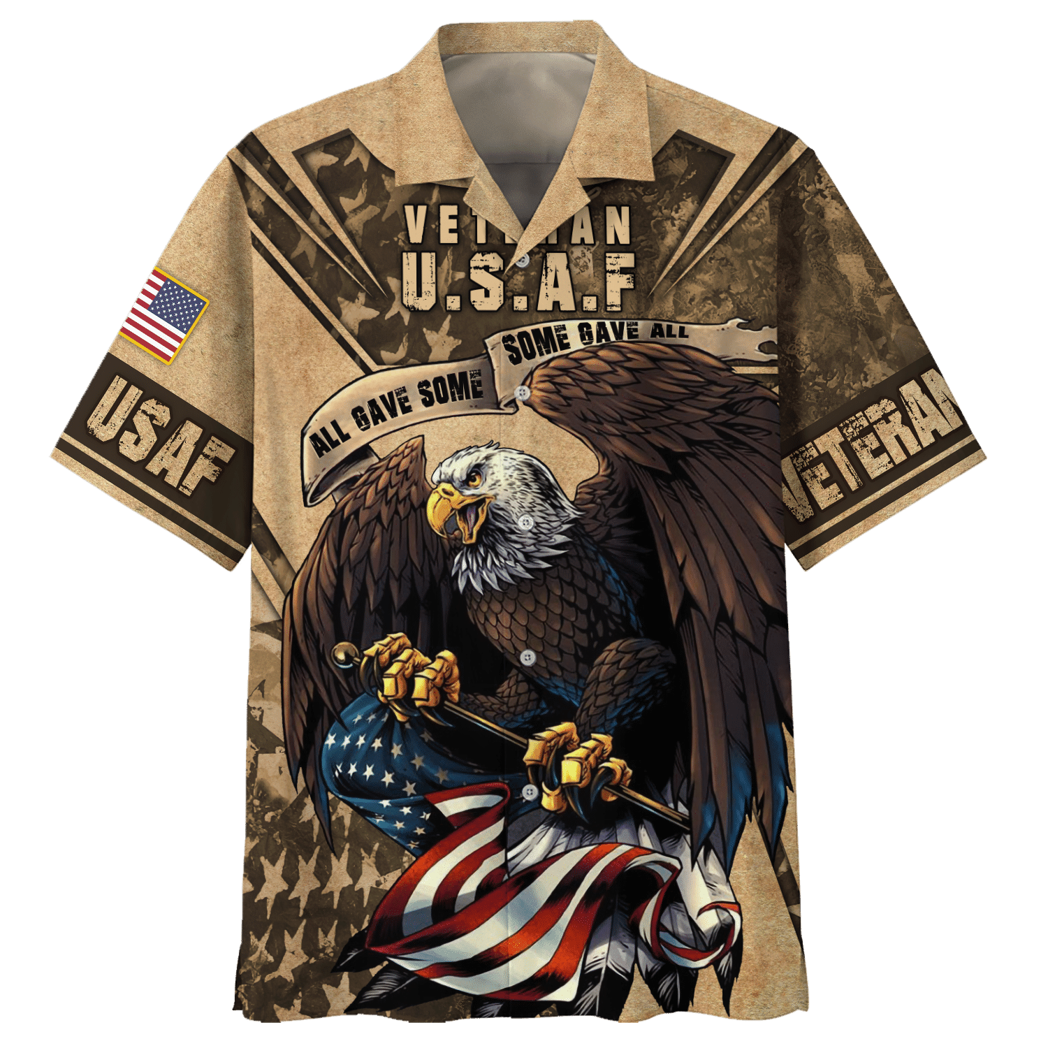 Air Force Veteran U.S.A.F Some Gave All Eagle - Hawaiian Shirt