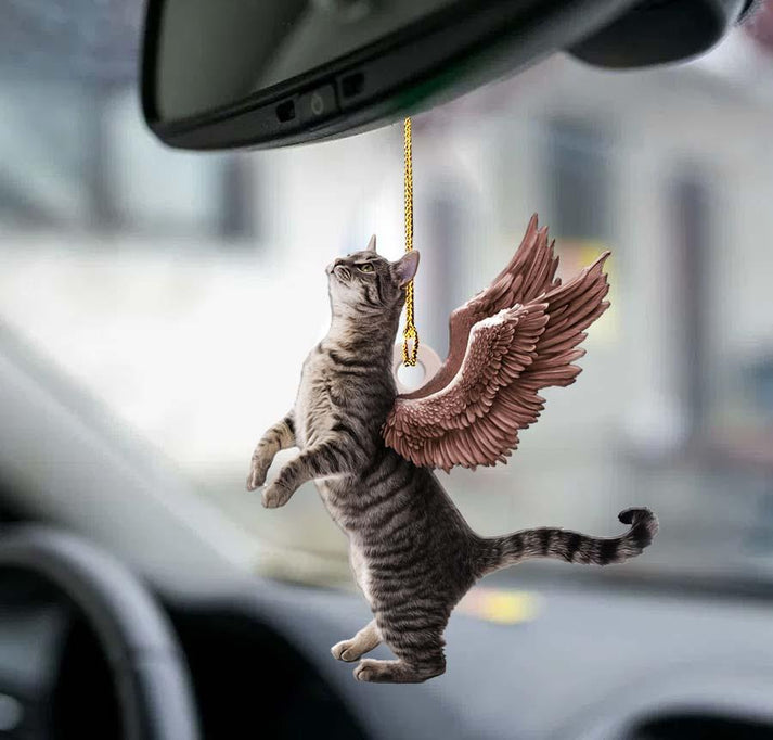 Cat Angel Wings Two Sided Ornament - Gift For Cat Lover