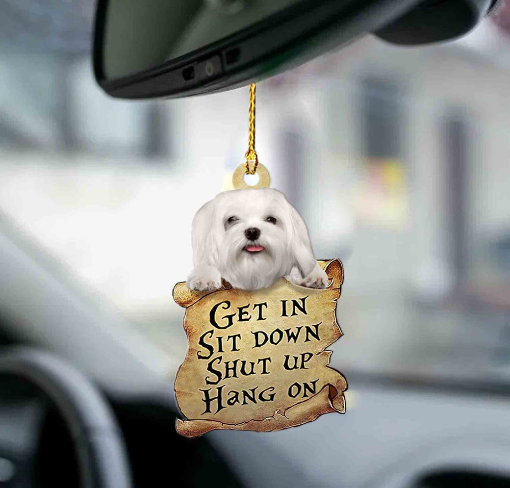 Maltese Get In Two Sided Ornament - Gift For Dog Lover