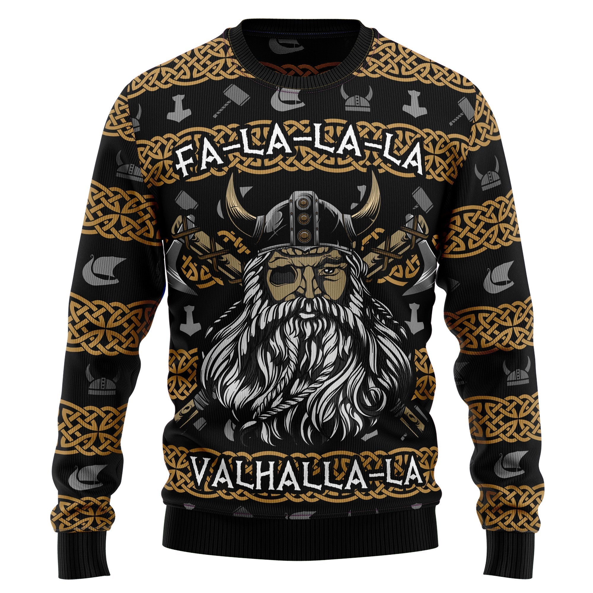 Valhalla La La La Christmas Ugly Sweater