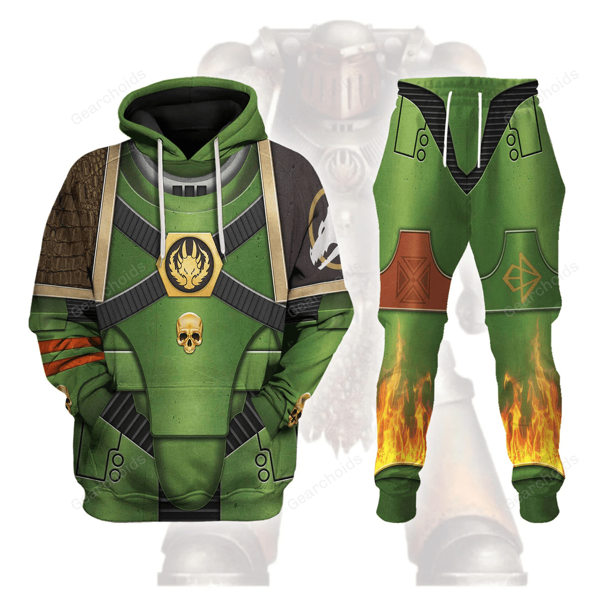 Warhammer Pre-Heresy Salamanders In Mark IV Maximus Power Armor - Fandom Hoodie Sweatshirt Sweatpants WHHS23 HSQT4031