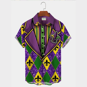 Mardi Gras Retro Style - Gift For Family, Friends - Hawaiian Shirt