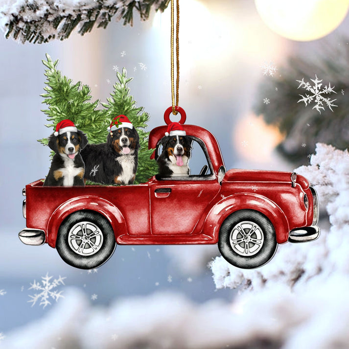 Bernese Mountain Red Car Ornament - Gift For Dog Lover