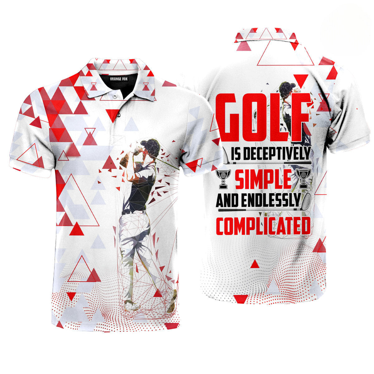 Golf Is Deceptively Simple Complicated Red Polo Shirt For Men