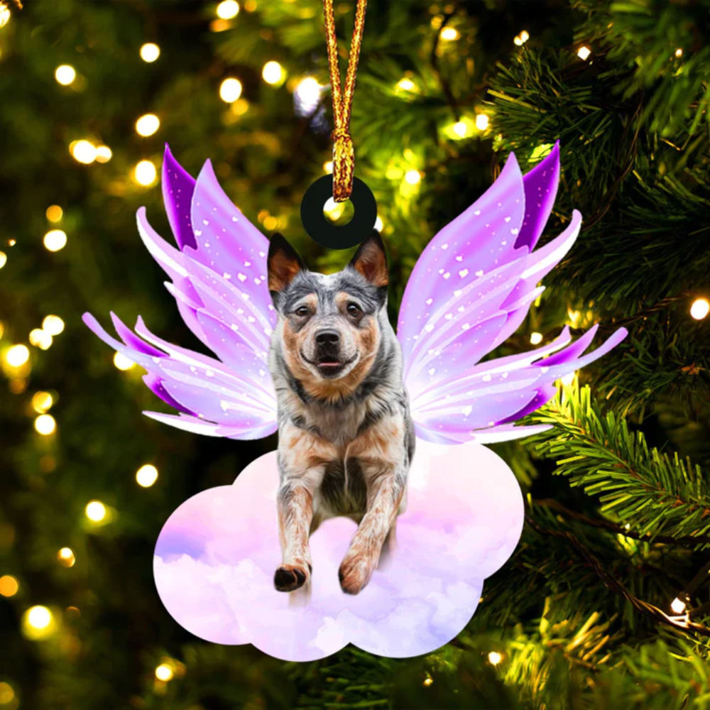 Heeler And Wings Ornament- Gift For Dog Lover