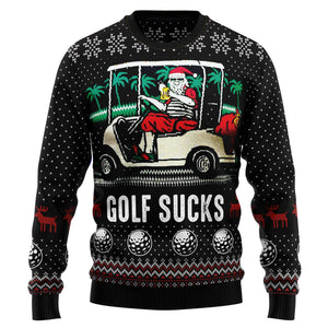 Golf Sucks Ugly Christmas Sweater