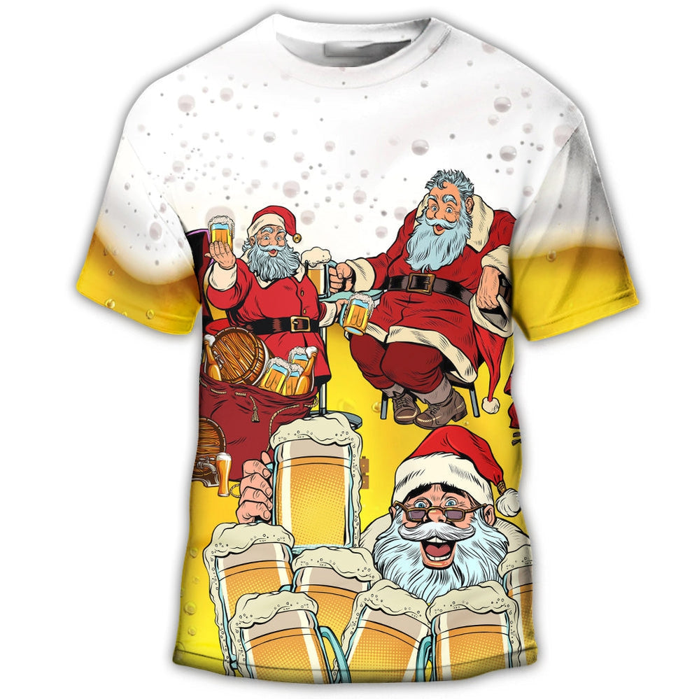 Christmas Santa I Want More Beer T-Shirt