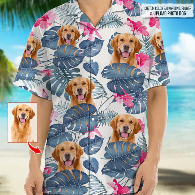 Custom Photo Upload Dog - Gift For Pet Mom - Personalized Hawaiian Shirt