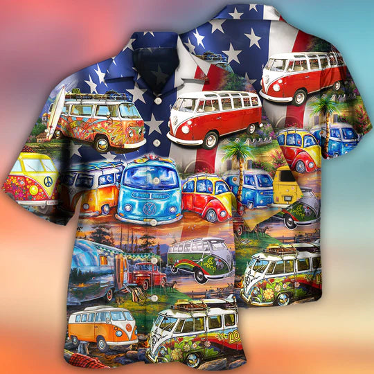 Camping Independence Day America - Hawaiian Shirt