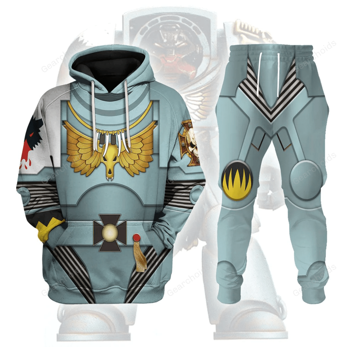 Warhammer Indomitus Pattern Terminator Armor Space Wolves - Fandom Hoodie Sweatshirt Sweatpants