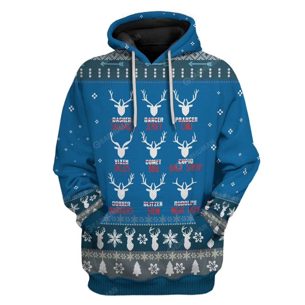 Christmas Santa's Reindeer Hunting - Hoodie