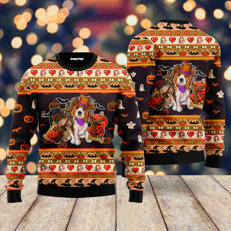 Halloween Beagle Dog Ugly Christmas Sweater For Men & Women