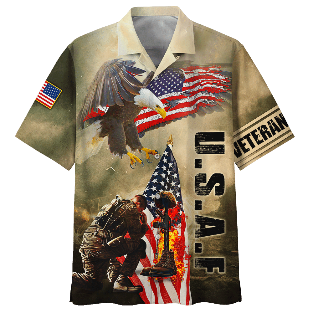 Veteran U.S.A.F Fire Gun - For Men And Women - Hawaiian Shirt