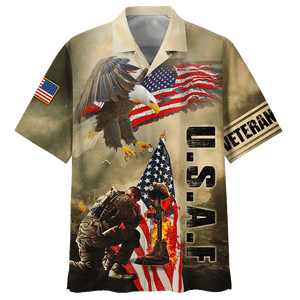 Veteran U.S.A.F Fire Gun - For Men And Women - Hawaiian Shirt