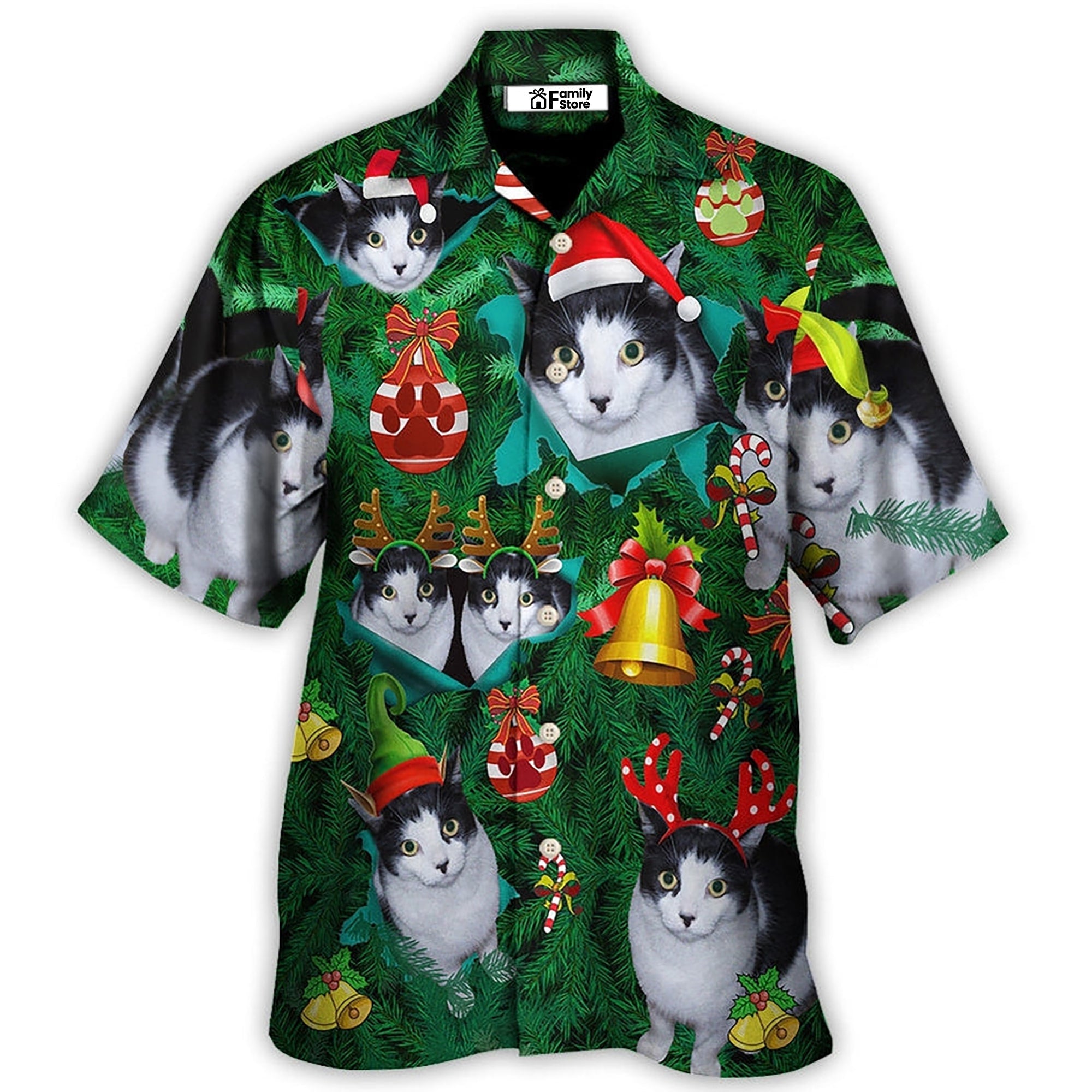 Cat Lovely Cat Christmas - Gift For Men And Women -  Hawaiian Shirt