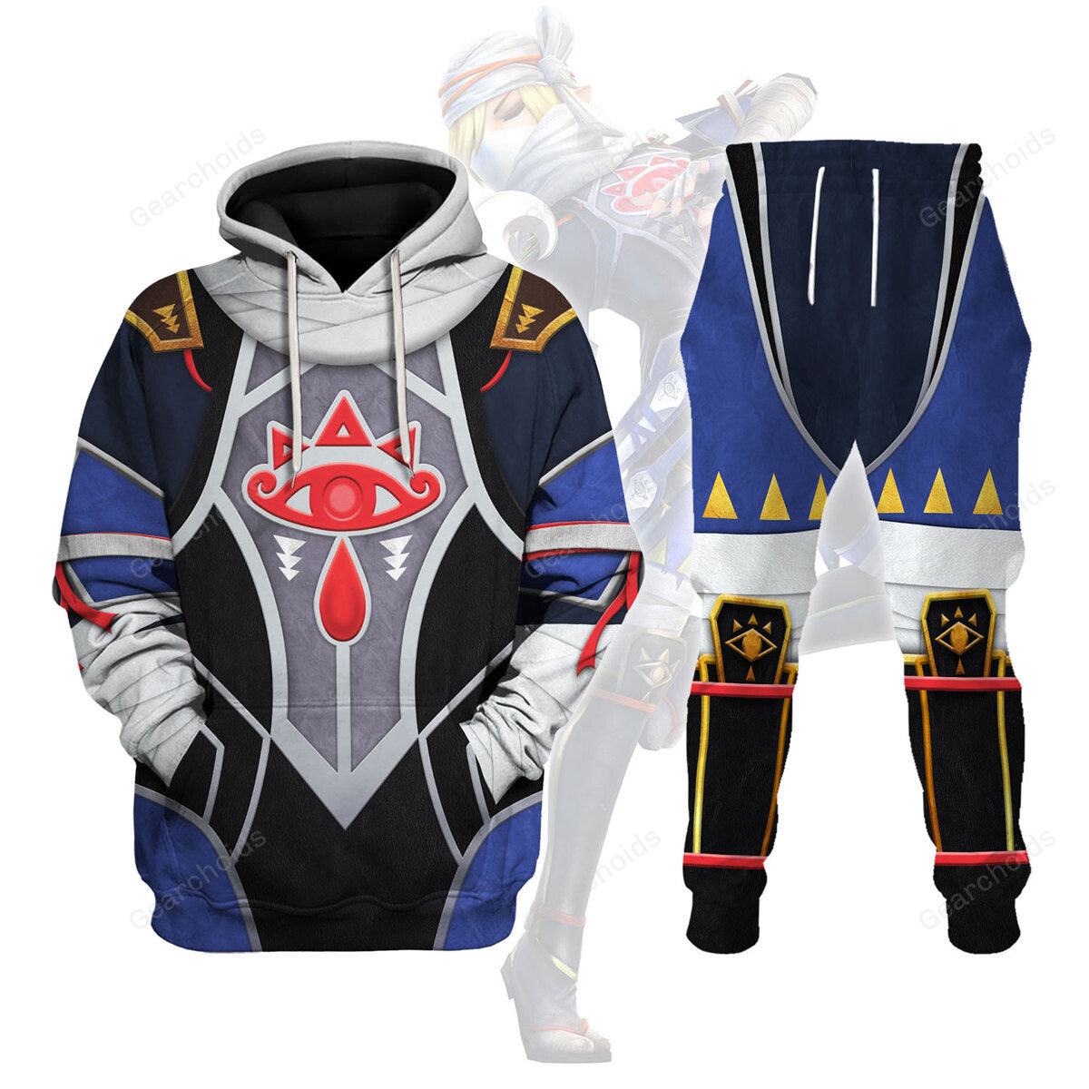 Sheik Zelda Attire Cosplay Hoodie Sweatshirt Sweatpants ZDHS18