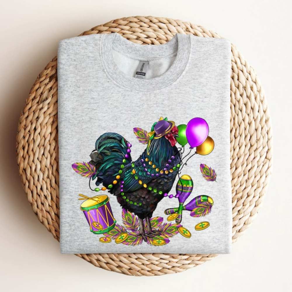 Mardi Gras Chicken And Bubbles - Unisex Shirt