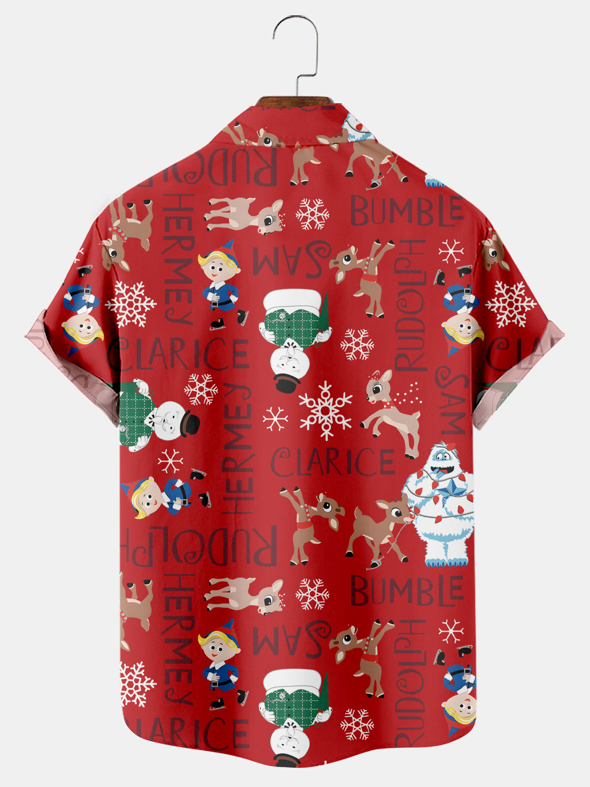 Christmas Cute Elk And Snow Monster - Hawaiian Shirt