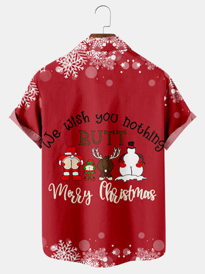 We Wish You Nothing Butt Merry Christmas - Hawaiian Shirt