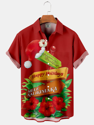 Merry Christmas Season Greetings Mele Kalikimaka - Hawaiian Shirt