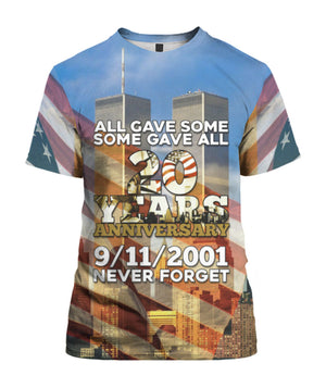 20 Years Anniversary 911 Never Forget T-Shirt For Men & Women